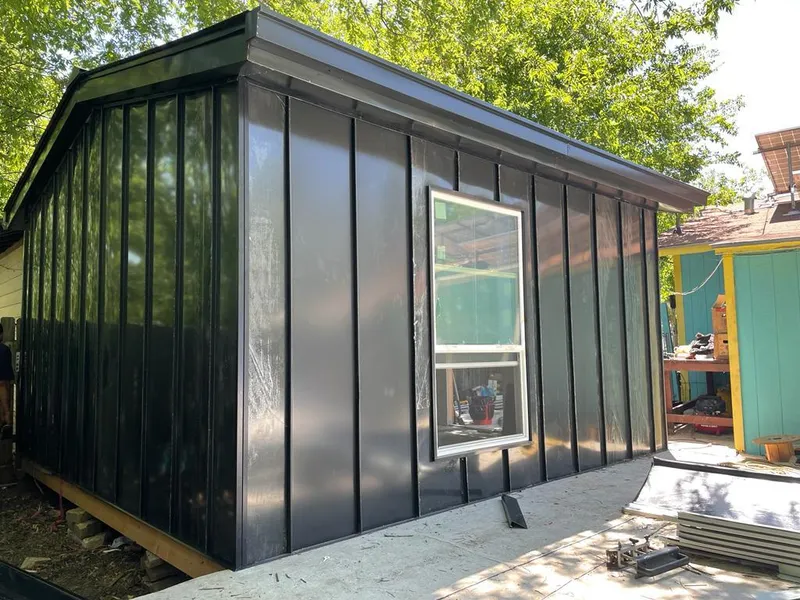 Black standing seam metal wall panels for Metal Roof Installation in East Hanover